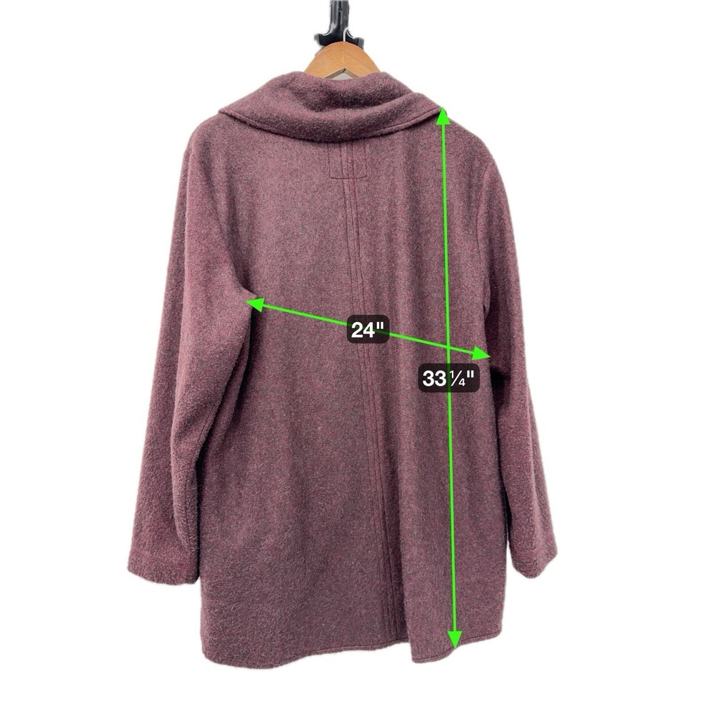 Anthropologie Lilka Women Mauve Sweater Coat Shawl Collar Boho Polyester Cotton - Picture 5 of 9